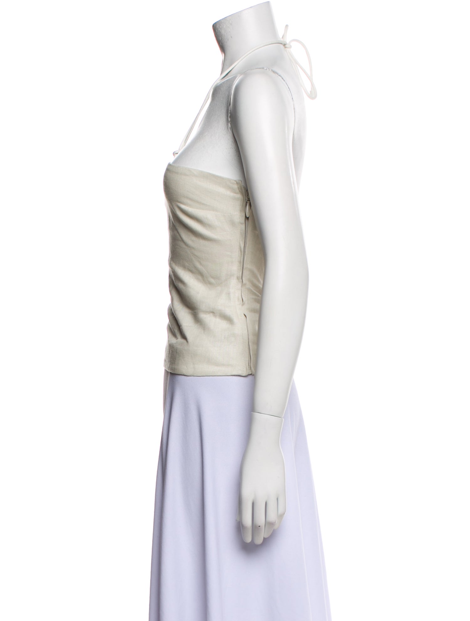 SIR. Linen Square Neckline Crop Top